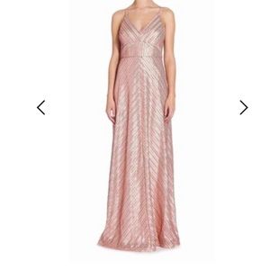 Weddington Way rose gold sequin gown